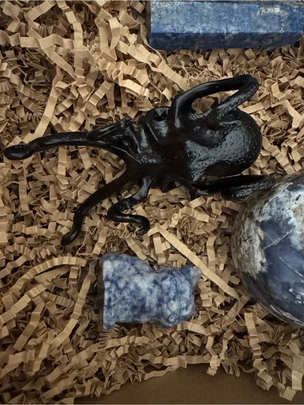 Sodalite Crystal Sphere and Towers Set - Deep Blue Stone